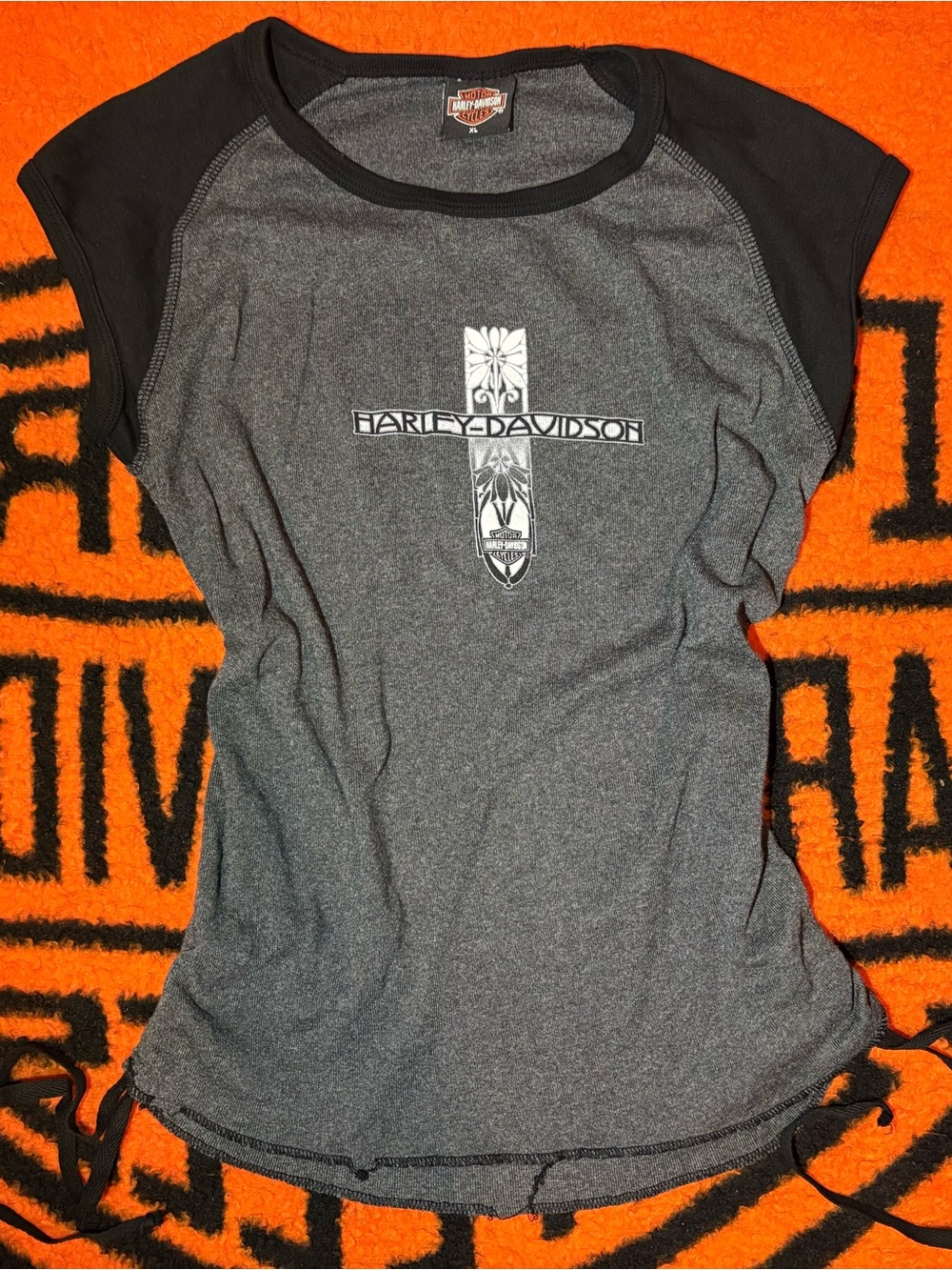 Vintage Harley-Davidson raglan-style tee